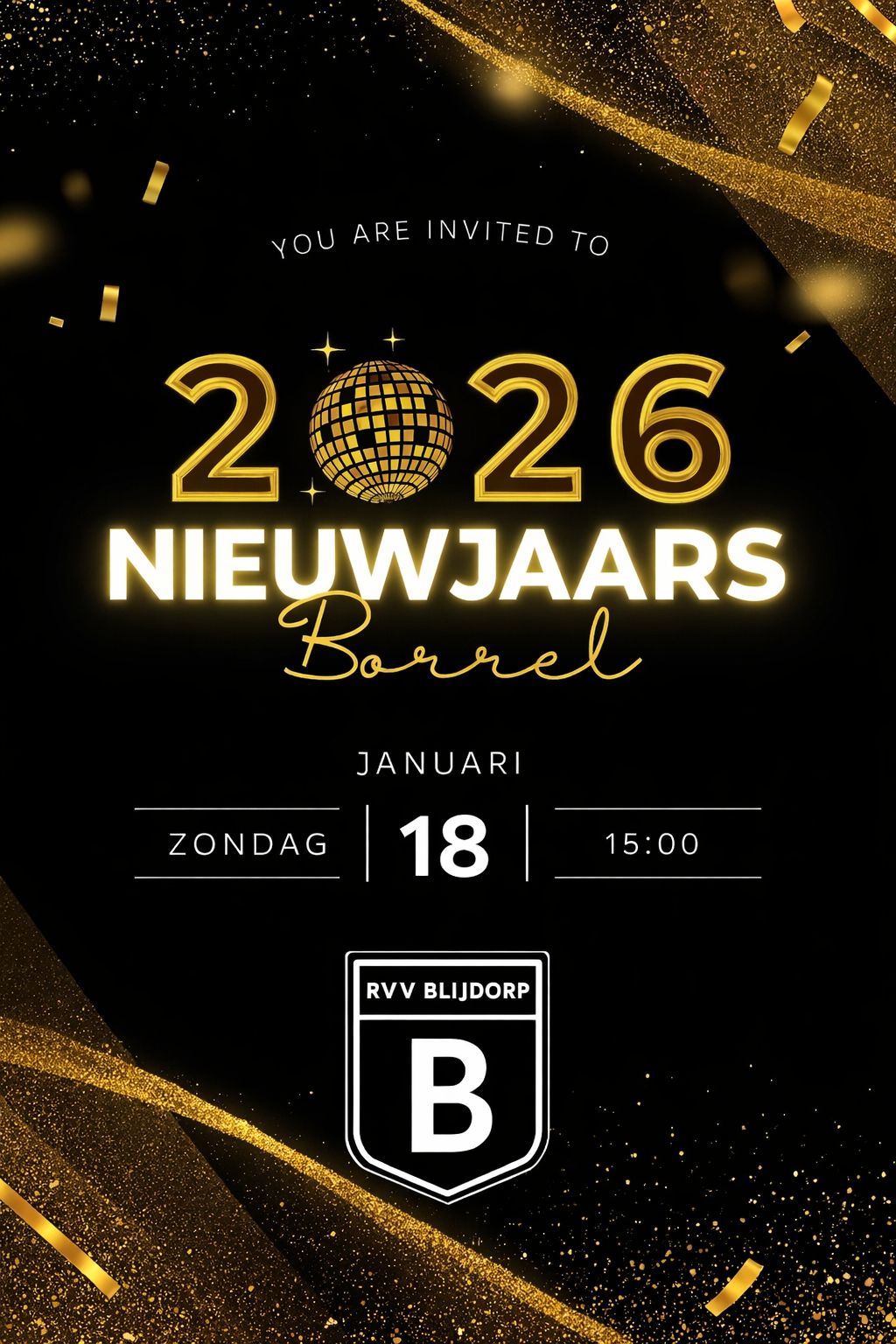 Nieuwjaarsreceptie zondag 18/1/2026 15:00u